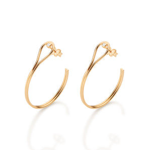 GOLD TWO SOULS HOOP EARRINGS