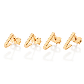 GOLD LOVE LINES TRIANGLE EARRINGS KIT