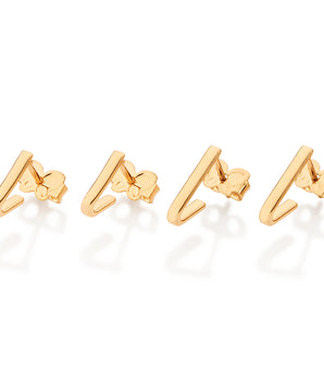 GOLD LOVE LINES TRIANGLE EARRINGS KIT
