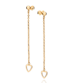GOLD LOVE LETTER CHAIN EARRINGS