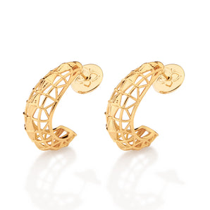 GOLD CELEBRATION BALLOON HOOP EARRINGS