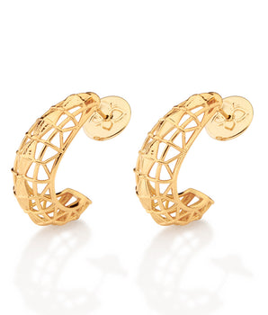 GOLD CELEBRATION BALLOON HOOP EARRINGS