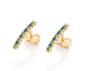 GOLD COLORS OF BRAZIL BAR EARRINGS