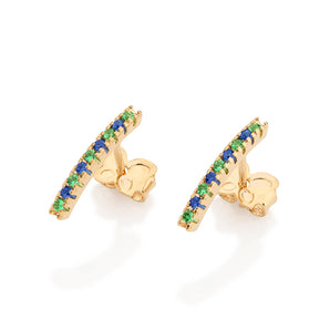 GOLD COLORS OF BRAZIL BAR EARRINGS