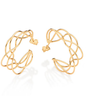 GOLD AMAZON FLOW HOOP EARRINGS