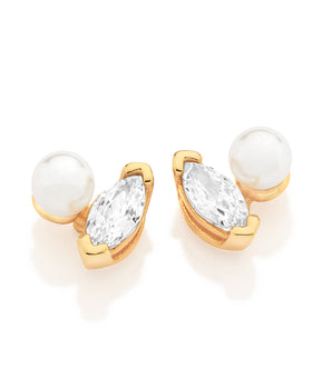 GOLD LUMIÈRE STUD EARRINGS