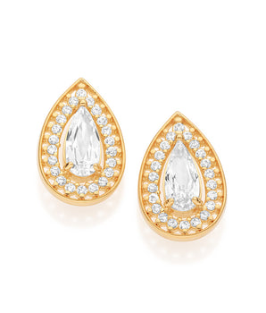 GOLD AZURE RAINDROP EARRINGS