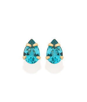 GOLD AZURE DEW STUD EARRINGS