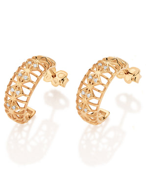 GOLD SUNSET TRAIL HOOP EARRINGS