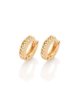 GOLD GOLDEN TRAIL HUGGIE EARRINGS
