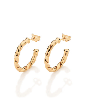 GOLD RANCH TWIST HOOP EARRINGS