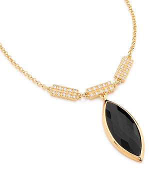 GOLD CHAIN WITH ZIRCONIA AND STONE