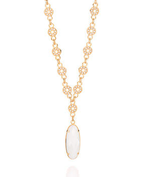 GOLD CHAIN WITH ZIRCONIA AND STONE