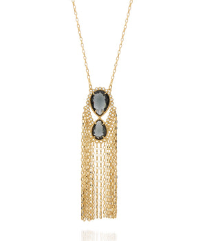 GOLD CHAIN WITH CRYSTAL AND ZIRCONIA