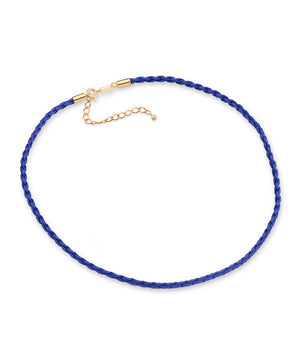 GOLD LEATHER CHOKER IN BLACK