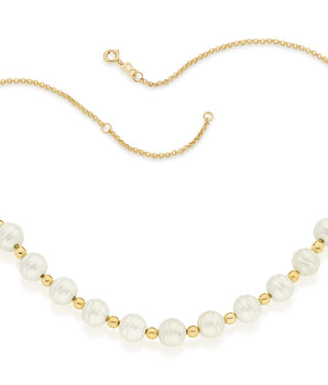 GOLD CHAIN WITH PEARLS