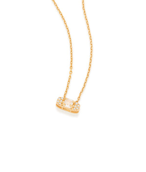 GOLD CHAIN WITH CRYSTAL AND ZIRCONIA