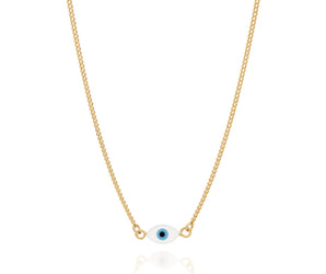 GOLD GREEK EYE NECKLACE