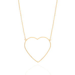 MAXI HEART NECKLACE GOLD PLATED