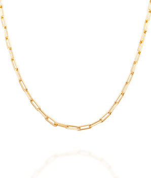 GOLD PLATED PADLOCK LINK CHAIN