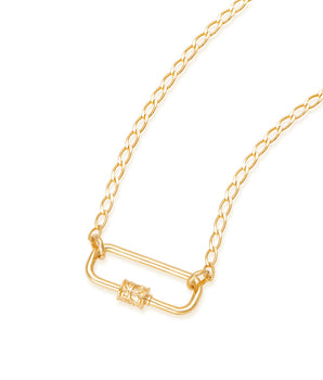 GOLD PLATED CHAIN WITH ZIRCONIA