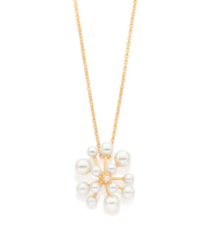 GOLD PEARL BURST NECKLACE