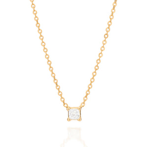 GOLD SQUARE LIGHT NECKLACE