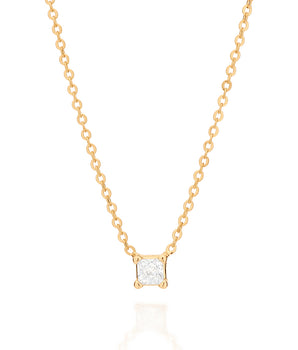 GOLD SQUARE LIGHT NECKLACE