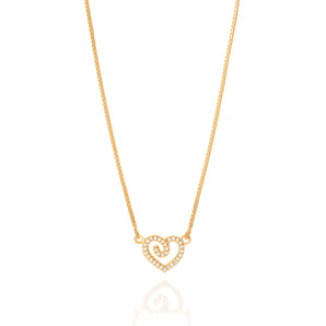 GOLD SWIRL HEART NECKLACE