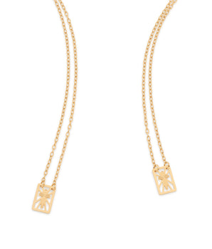 GOLD MEN'S TEXTURED CROSS SCAPULAR NECKLACE