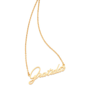 GOLD GRATIDÃO (GRATITUDE) NECKLACE