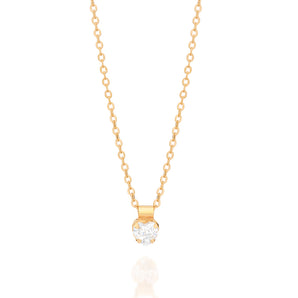 GOLD PLATED CHAIN WITH ZIRCONIA