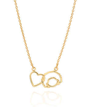 GOLD CURLY GIRL + HEART NECKLACE
