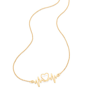 GOLD HEART BEAT NECKLACE