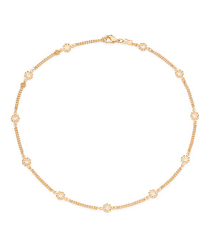 GOLD CHIC FLOWERS NECKLACE