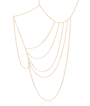 GOLD SIDE-TO-SIDE BODY CHAIN