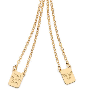 GOLD HOLY SPIRIT SCAPULAR NECKLACE