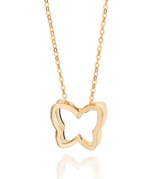 GOLD PLATED NECKLACE WITH BUTTERFLY PENDANT