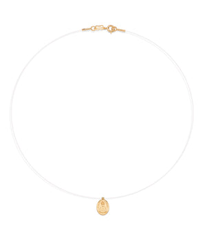 GOLD OUR LADY REVEALED NYLON CHOKER