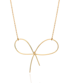 GOLD PLATED BOW NECKLACE