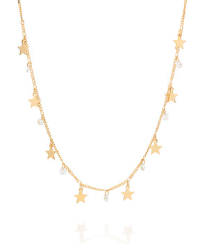 GOLD MEDITERRANEAN NIGHT SKY NECKLACE