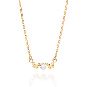 GOLD MEMORY BUTTERFLIES NECKLACE