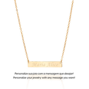 GOLD CUSTOMIZABLE PLAQUE NECKLACE