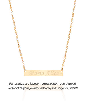 GOLD CUSTOMIZABLE PLAQUE NECKLACE