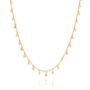 GOLD LINKED BY LOVE HEART CHARM NECKLACE