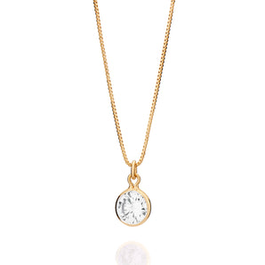 GOLD MODERN POINT OF LIGHT NECKLACE