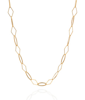 GOLD LOZENGE AND OVAL LINK CHOKER