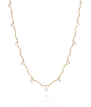 GOLD DAINTY POINT OF LIGHT CHOKER