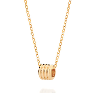 GOLD MEN'S CYLINDRICAL NECKLACE