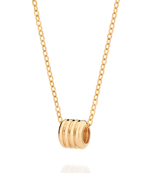 GOLD MEN'S CYLINDRICAL NECKLACE
